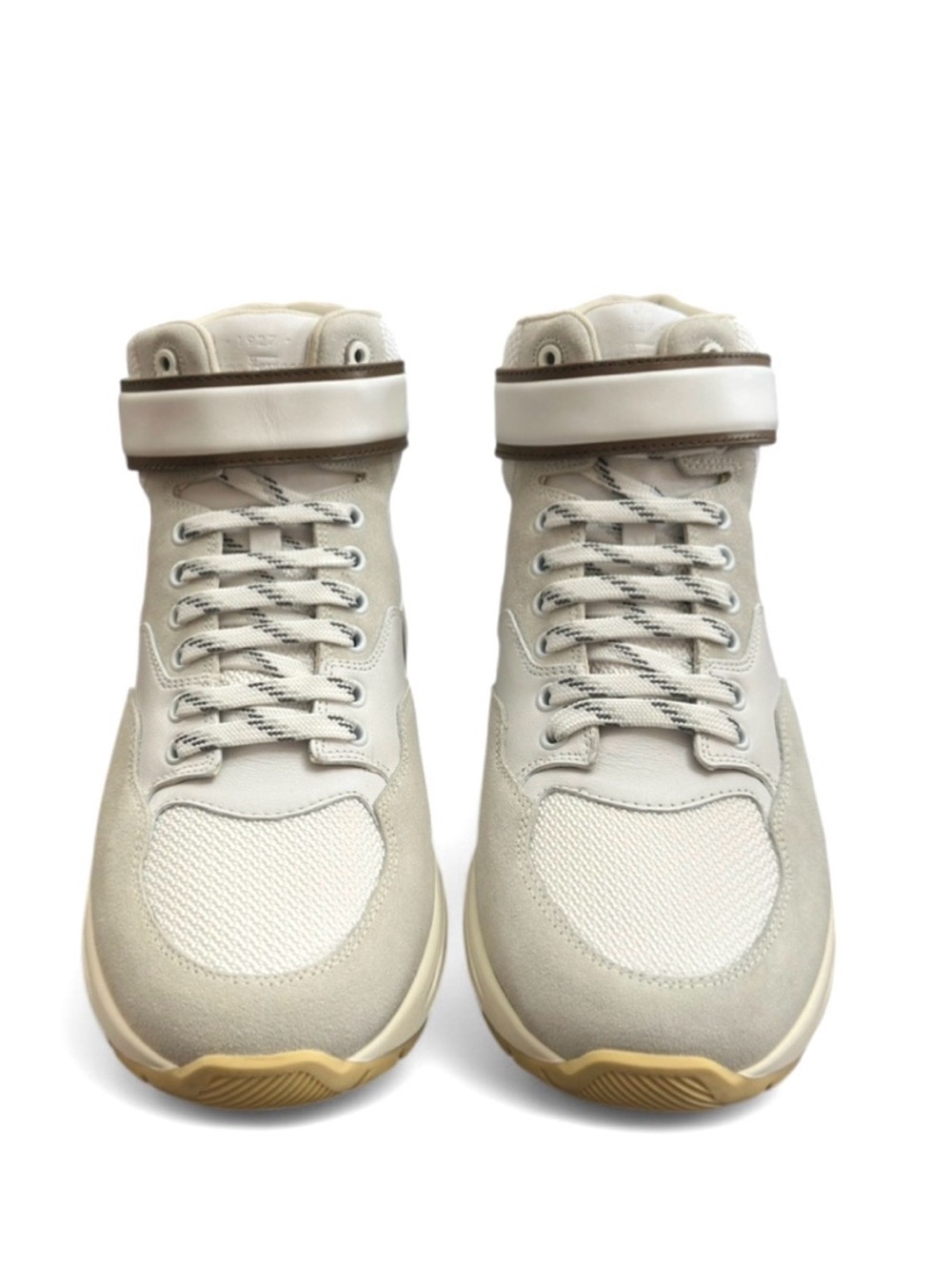 Salvatore Ferragamo Cosma High-Top Casual Leather Sneakers Size US Men 9.5 (NWT)